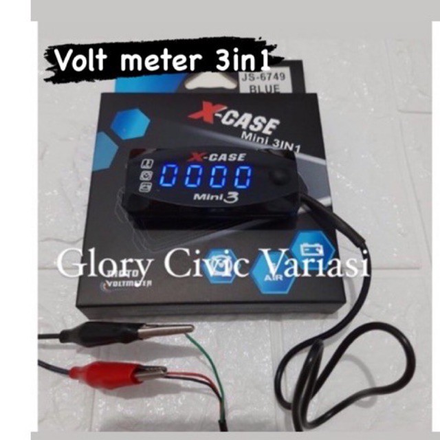 VOLT METER WATER PROOF VOLT METER MINI 3 IN 1 UNIVERSAL