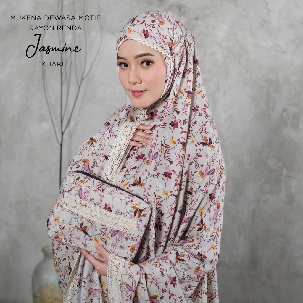 Mukena Ponco Mukenah Dewasa Rayon Motif Tipis Ringan 2In1 Resleting Dewasa Terbaru 2022 Premium Mewa