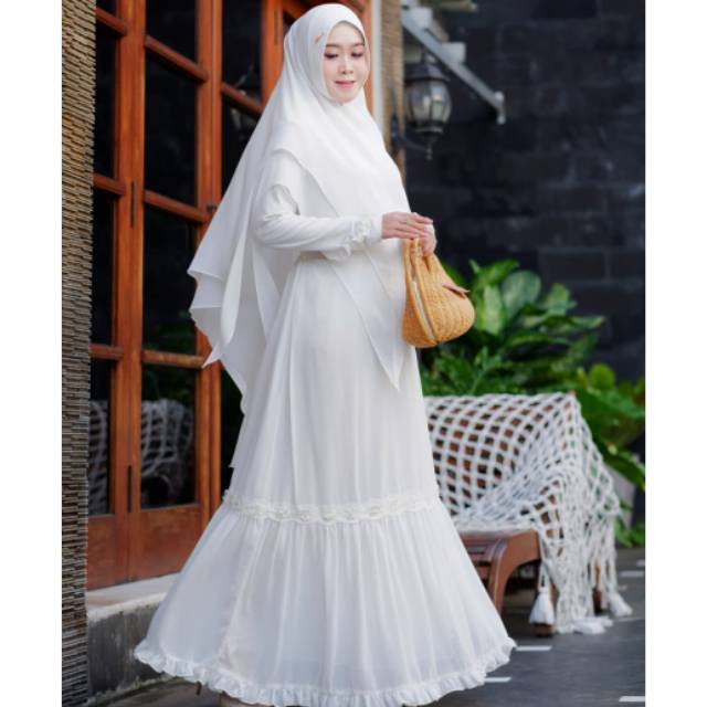 DRESS KRILA WHITE SET , ORIGINAL BY YODIZEIN SYARI