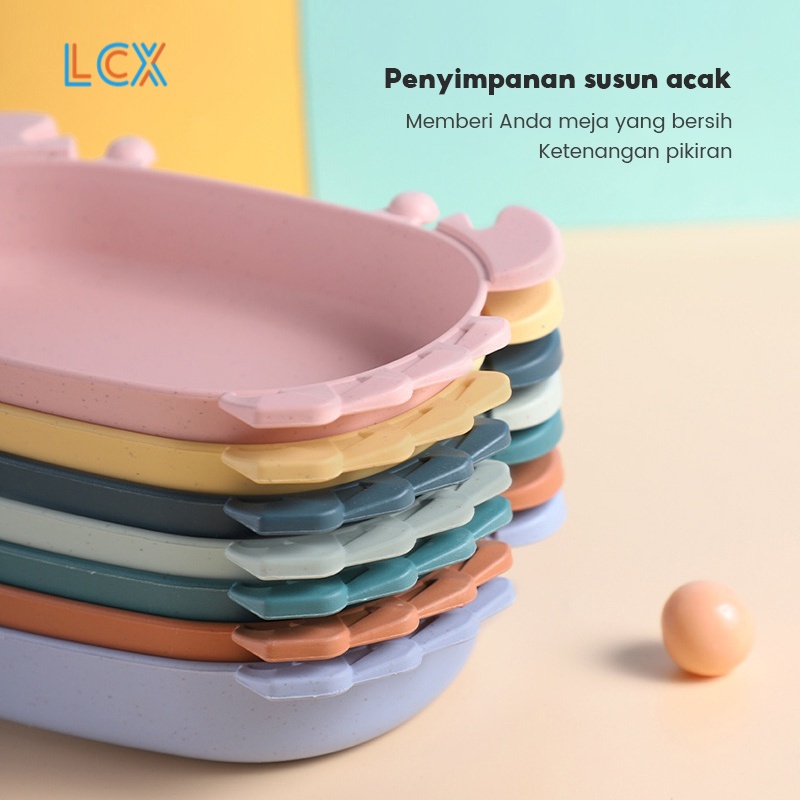 LCX Piring Cartoon Animal 3DTableware Peralatan Makan Bayi Baby Feeding Set Kado Anak Perlengkapan Bayi VS-89