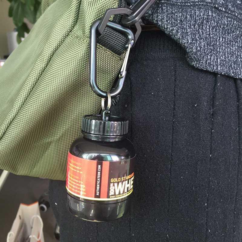 Jeebel Gantungan Kunci Botol Susu Gym Whey Protein with Carabiner