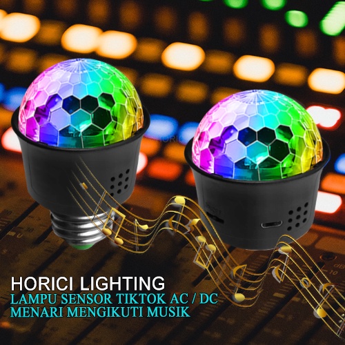 MURAH ASLI FULL RGB 5W 5 LED LAMPU DISCO LED FITTING E27 TUMBLR MINI OTOMATIS DISCO WARNA WARNI