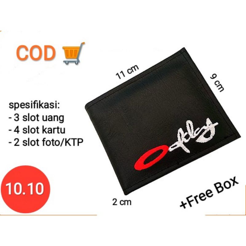 Bonus Box - Dompet Pria Murah Logo Fashion distro Hitam / Dompet Cowok