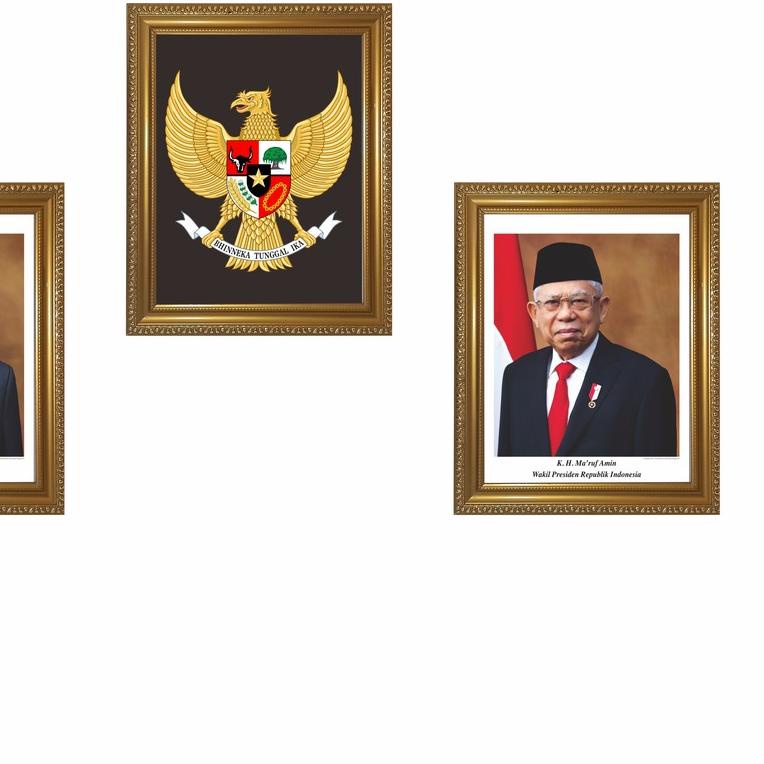 Foto Presiden, Wakil Presiden dan Lambang Garuda Ukuran A4 -