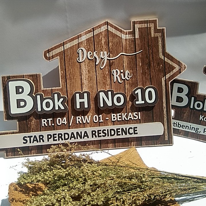 [Best Seller] Nomor Rumah Kayu / Nomor Rumah Minimalis / Nomor Rumah Gantung (Custom Design)