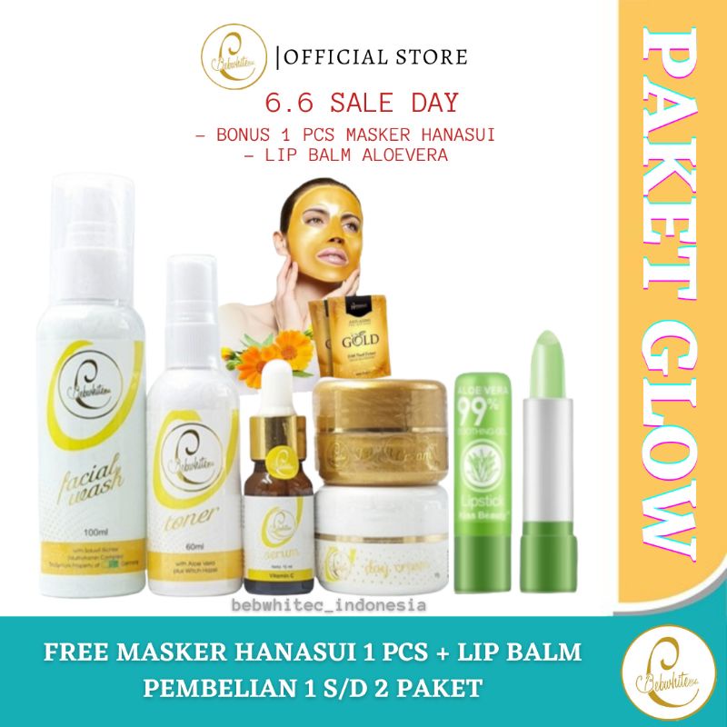 BEBWHITE C SKINCARE PAKET GLOW PAKET ACNE ORIGINAL BBC BPOM-PAKET GLOW