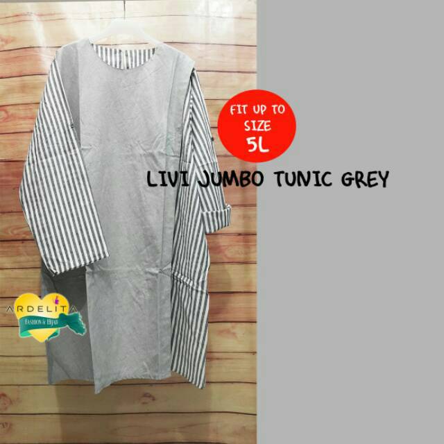 LIVI TUNIK SUPER JUMBO ORI/ATASAN JUMBO/BAJU WANITA JUMBO/BAJU WANITA BIG SIZE