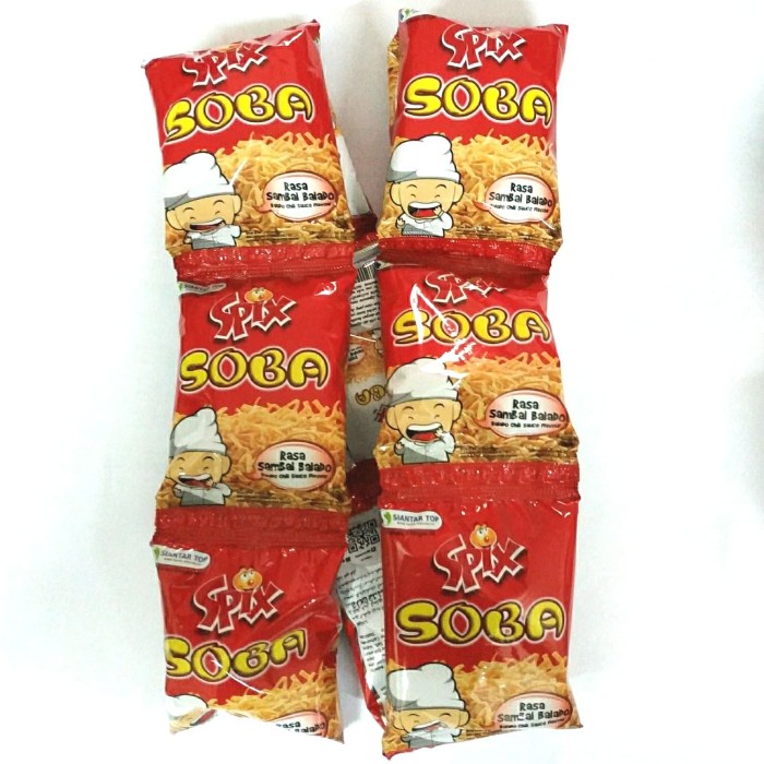 

Instant-Camilan- Soba Spix 10 Gr. Isi 10Bks/Rcg. (Soba Mi/Mi Soba) - Sambal Balado -Camilan-Instant.