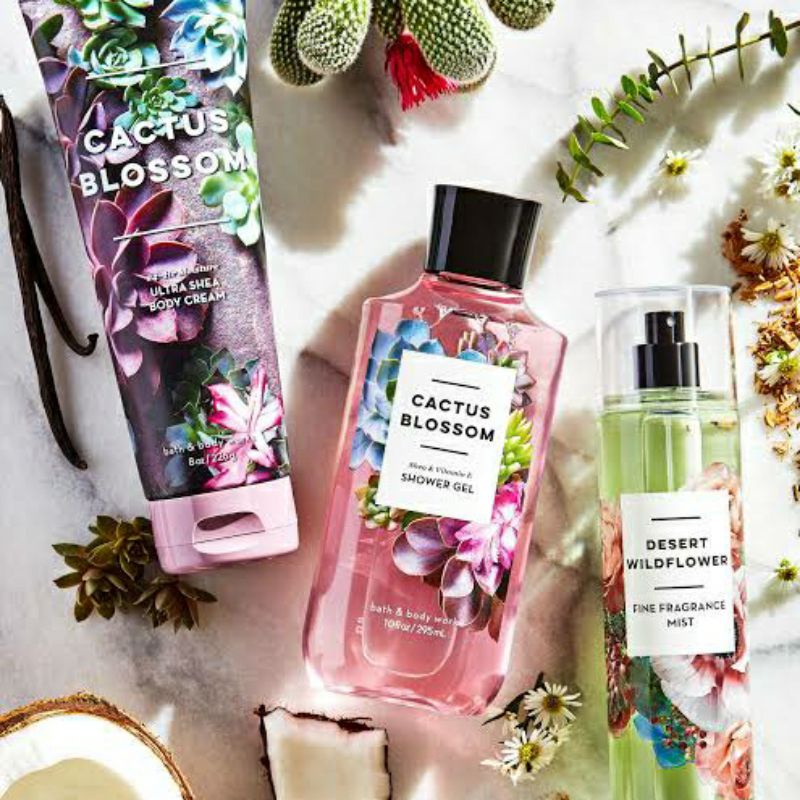 BATH &amp; BODY WORKS BBW CACTUS BLOSSOM SERIES MIST LOTION SHOWER GEL BODY CREAM HAND CREAM SHOWER GEL BODY CREAM LOTION MIST WASH WALLFLOWER ROOMSPRAY SCENTPORTABLE GENTLE GEL DEEP CLEANSING GENTLE FOAMING CREAMY LUXE