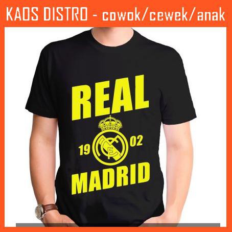 Kaos Real Madrid 1 Baju Distro Cowok Cewek Anak EE16