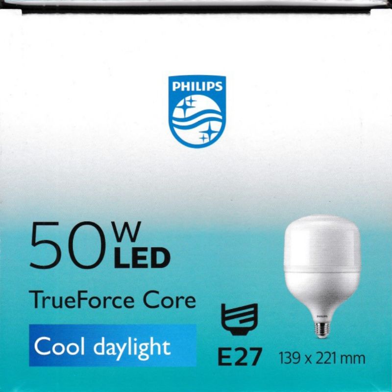 Lampu LED Philips 50W Jumbo True Force core 50 watt Besar E27 Bohlam CDL Putih 5000 Lumen Super terang