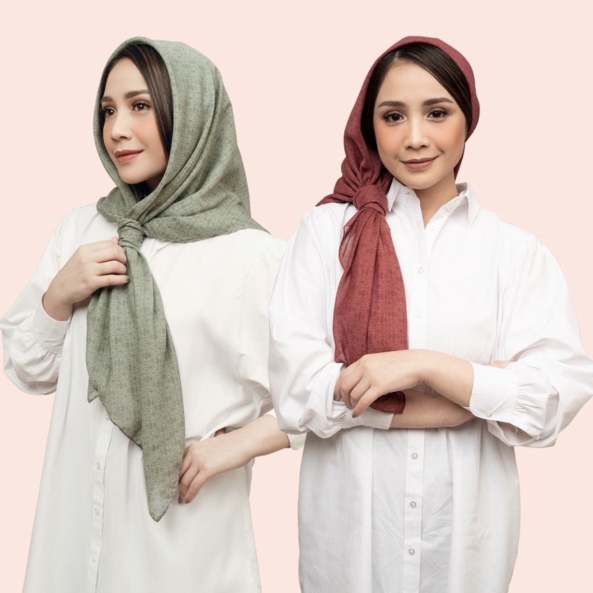 Diario x Nagita Slavina - Ultrafine Plain Scarf Kerudung Segi Empat