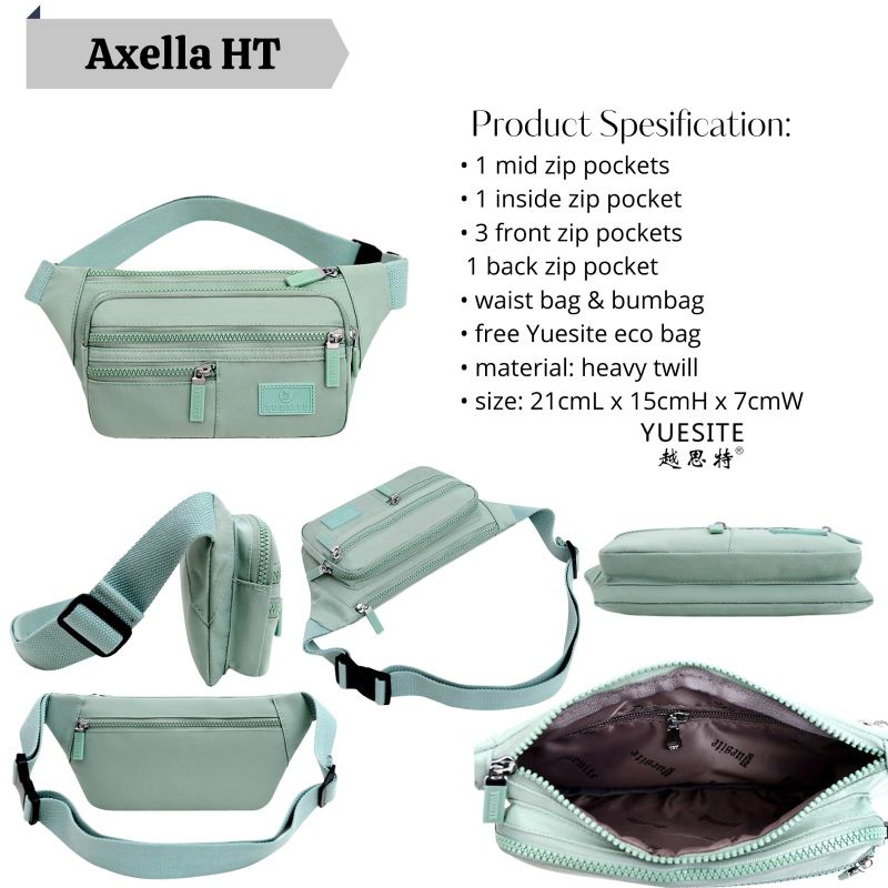 YUESITE AXELLA HT WAISTBAG TAS PINGGANG WANITA BUMBAG WATERPROOF