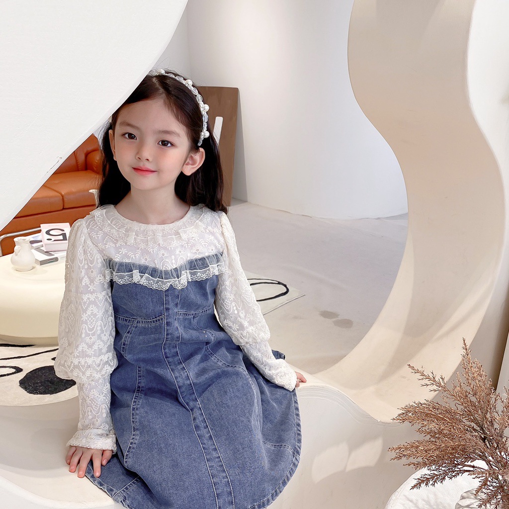 CHUBBI 143 Dress Anak Perempuan Jeans Super Lace