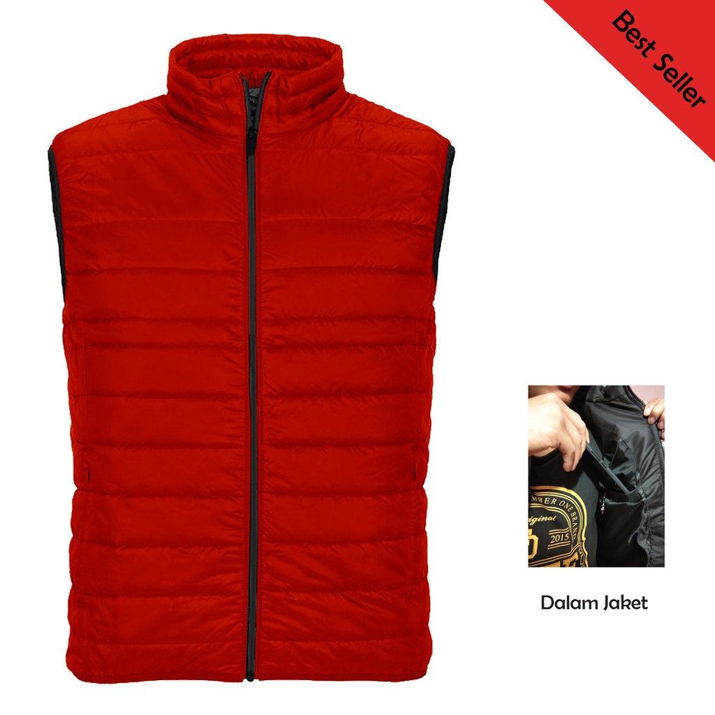 COD - Rompi pria Motor Polos Rompi dada Jaket Rompi Pria Keren Rompi Pria Keren tebal anti angin WP