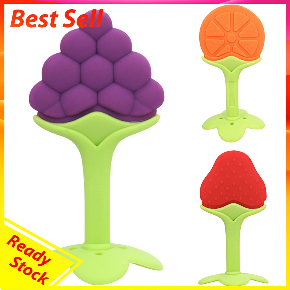 1pc Safety Baby Food Grade Silicone Teether Cute Fruit Shape Silicone Beads Baby Teething Toys Chew