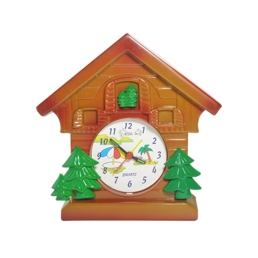 Jam Meja Weker Anak Cuckoo Alarm Clock Kikuk 16 cm Free Baterai D3