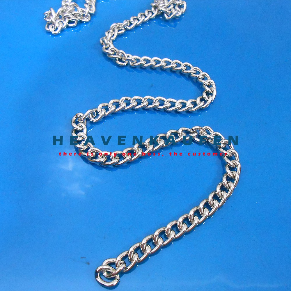 Rantai Kecil 7 mm Warna Silver Meteran Murah