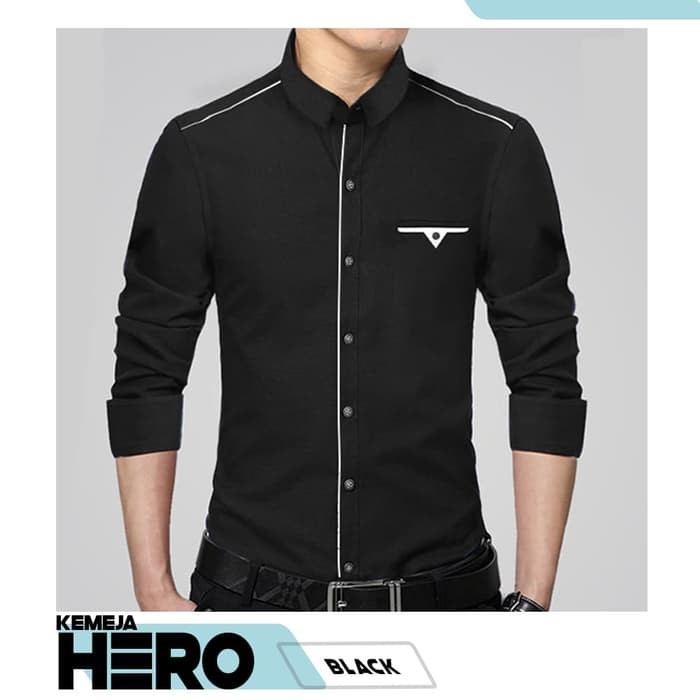 Kemeja Kantor Pria Cowok Baju Kerja Pakaian Model Terbaru Hem Hero Man Baju Kemeja Polos Pria 63hzp Shopee Indonesia