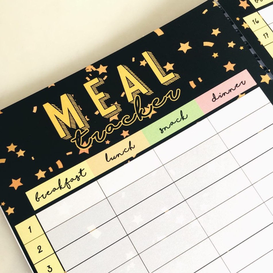 Tambahan Meal Tracker Sisipan Buku Tulis A4 & A5 Writescape