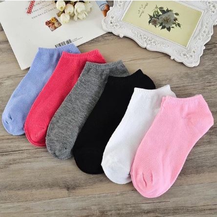 DF KK224 Kaos Kaki Wanita Polos Kaos Kaki Pendek Semata Kaki Ankle Bahan Spandex Korea Murah Short