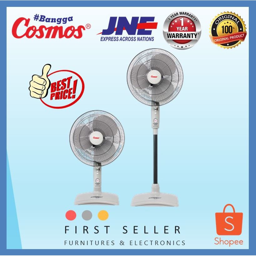 KIPAS ANGIN STAND + DESK FAN / MEJA + BERDIRI 2 IN 1 COSMOS TWINO 16-SN / 16SN / 16 SN ORIGINAL 100%