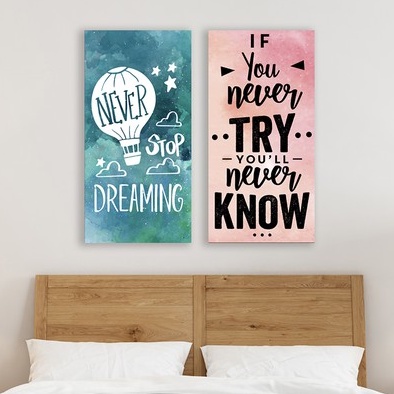 Dekorasi Kamar Rumah Ruangan Poster vinyl Quote Motivasi