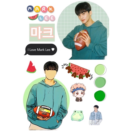 Stiker NCT 127, NCT Dream, Mark Lee Fanart, PC.