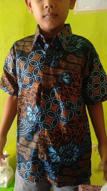 Seno Biru Batik Couple Keluarga Best Seller Kemeja Gamis Hem Tunik Outer Atasan Batik Anak Original