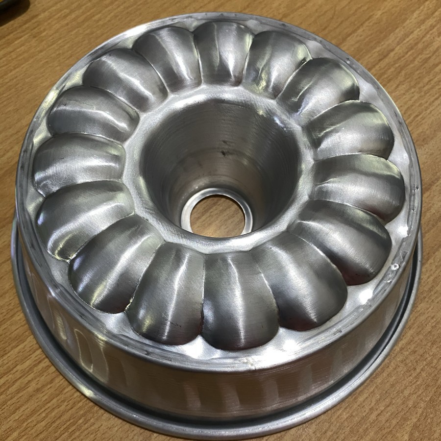 Loyang Tulban diameter 20 cm motif press tanpa sambungan /tulban motif loyang cetakan