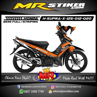 Stiker motor decal Honda Supra X 125 R Laminasi Tebal New Motif 2020 | Shopee Indonesia