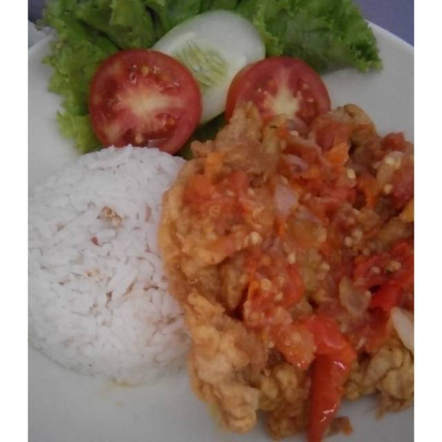 

Nasi ayam geprek sambel Manado