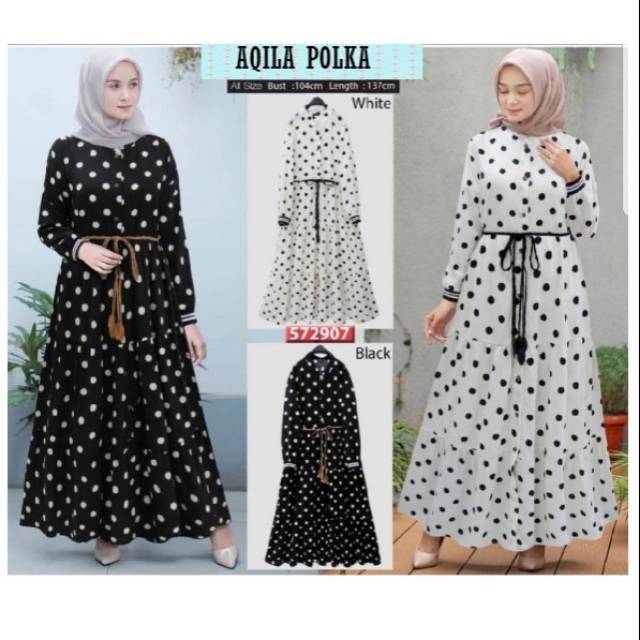 Aqila volka baju gamis pakaian wanita dress fashion muslim