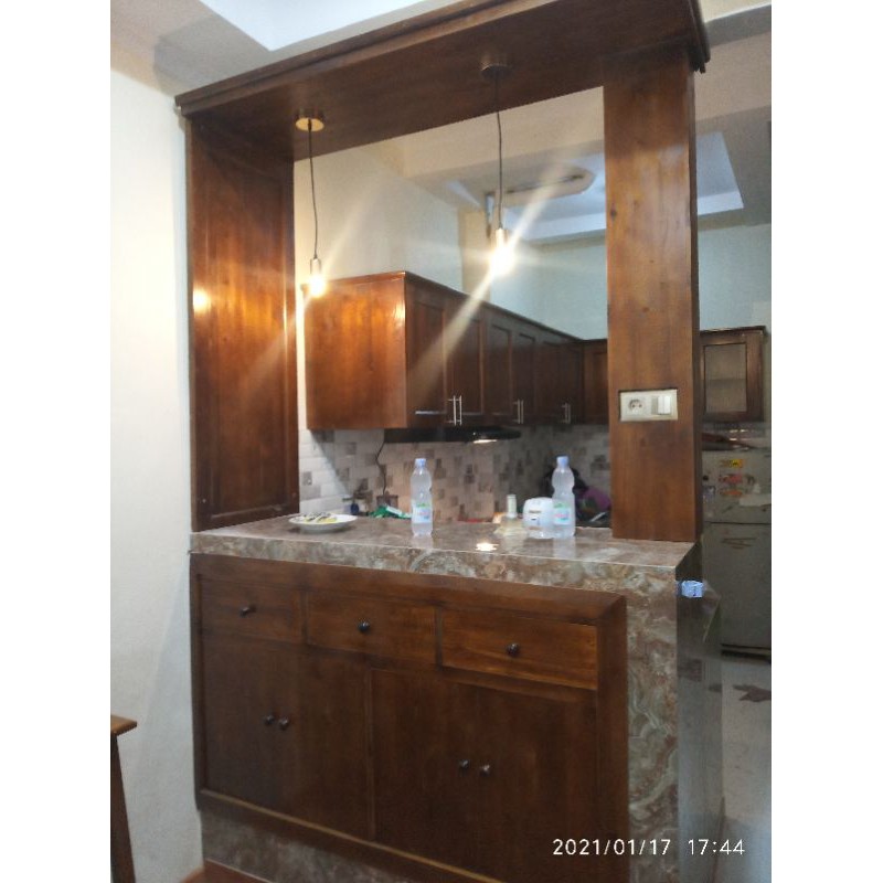 Mini Bar dan Kitchen Set Jati Belanda