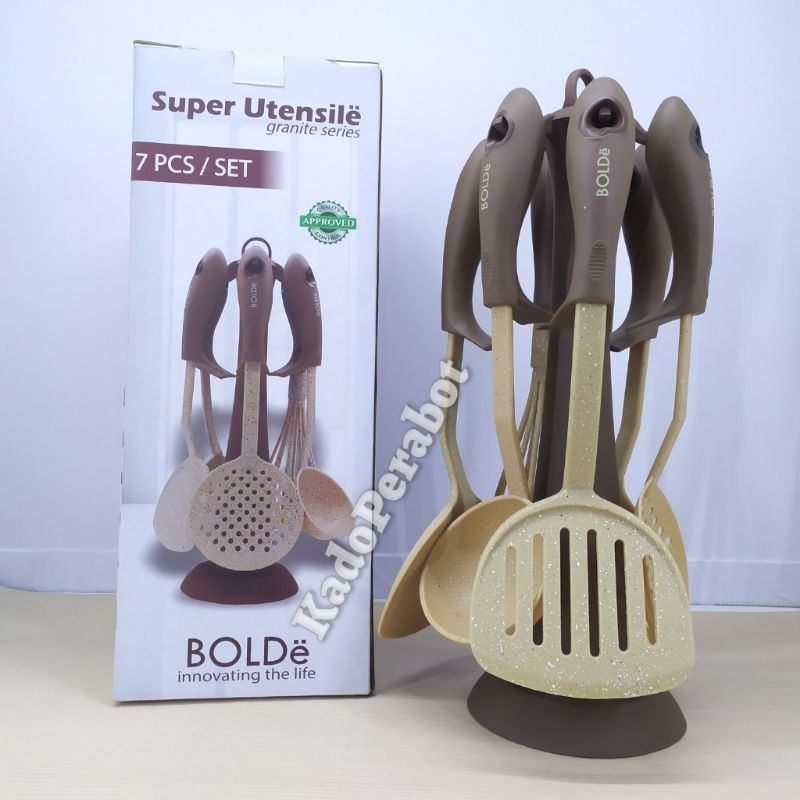 Bolde Super Utensils Set - Alat Masak Bolde Set - Spatula Set 7Pcs