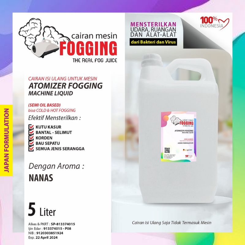 Cairan Mesin Fogging Atomizer Aroma Segar 5 Liter