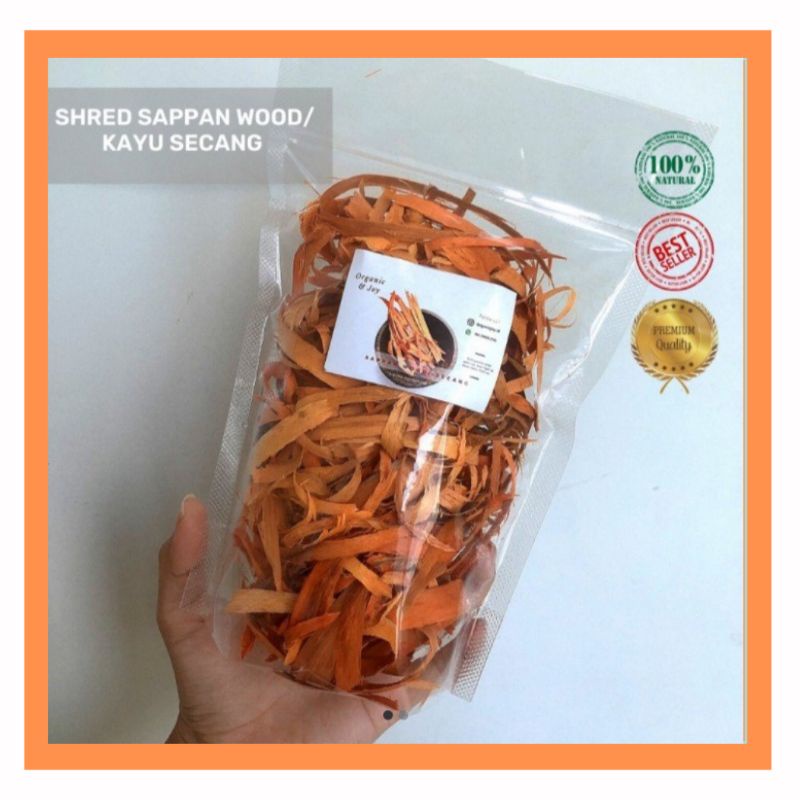 

kayu Secang Serut Alami 50 Gram Kemasan sachet Campuran Ramuan Rempah Herbal Grade A By Secret Garden Store