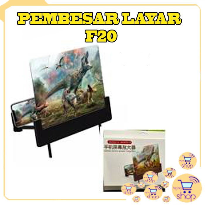 [BISA COD] ENLARGED SCREEN Kaca Pembesar Layar HP 3D F20 Pembesar Layar Phone Holder F20