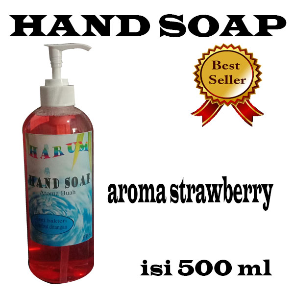 HAND SOAP BOTOL PUMP AROMA STRAWBERRY ISI 500 ML