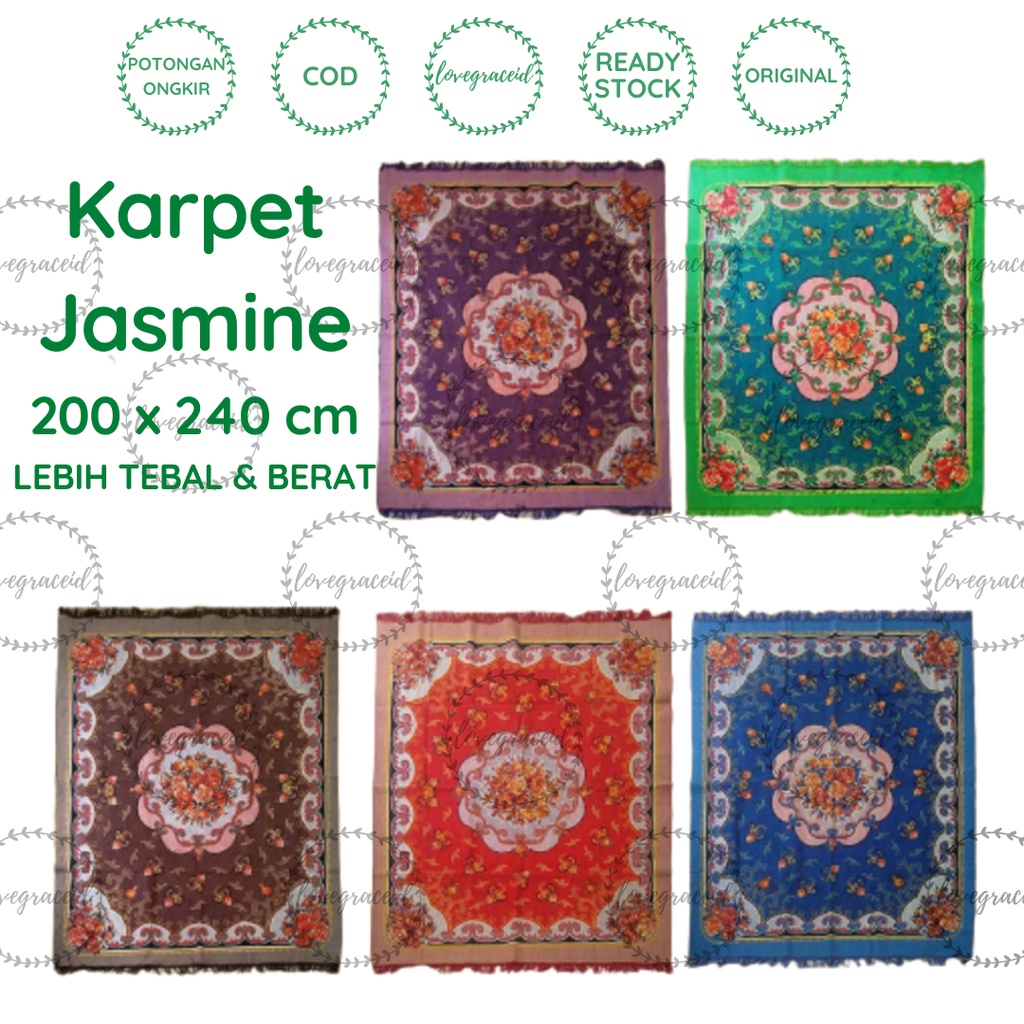 Karpet Permadani Murah Jasmine 200 x 240 cm LEBIH TEBAL (BERAT >2,3 KG)