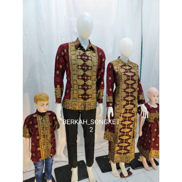 Original Couple Songket Khas Palembang Bahan Super Premium