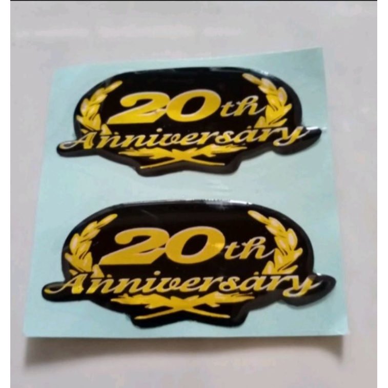 

emblem 20 th 2 bh tutup box aki yamah RX-king new ainnversa rty set lokal