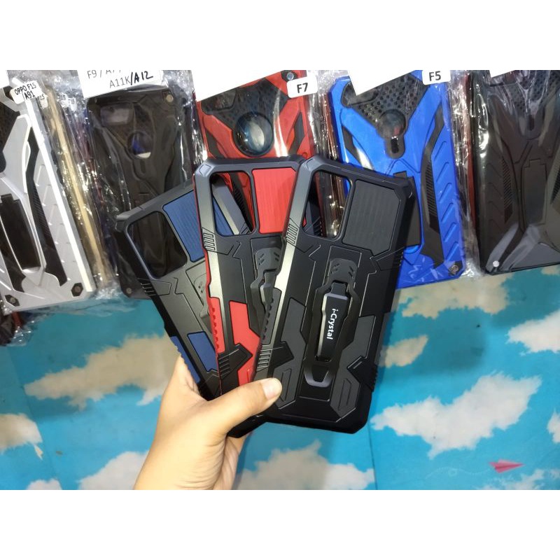 Oppo A16/A54 I-Crystal Robot Silikon Ring Standing Cover Casing HP Hardcase