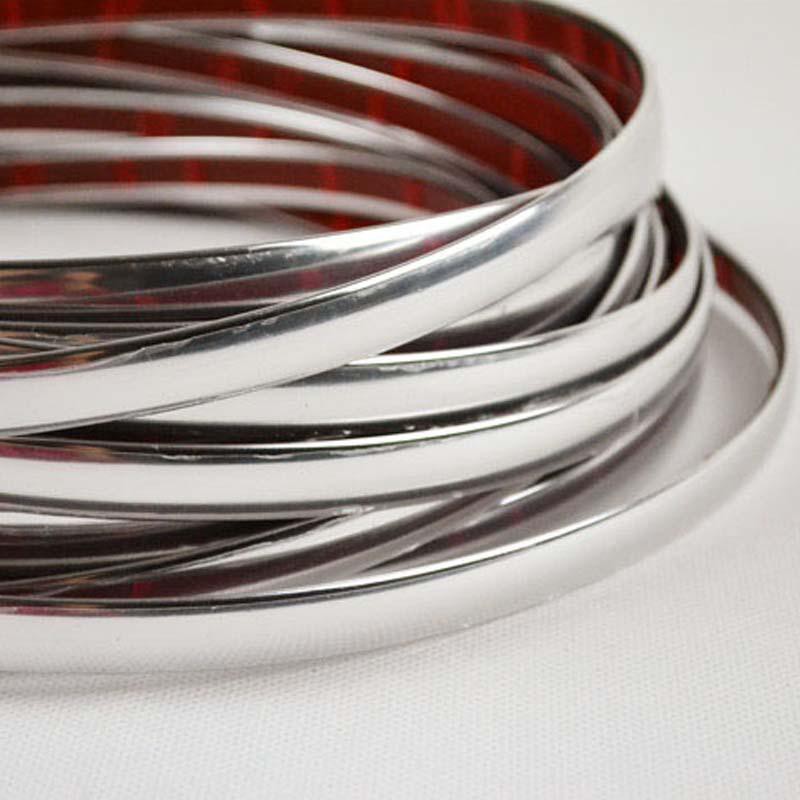 GS8 10mmx15M Lis Dekorasi Interior Eksterior Mobil Moulding Chrome Trim Strip QEEPY C3578 Silve