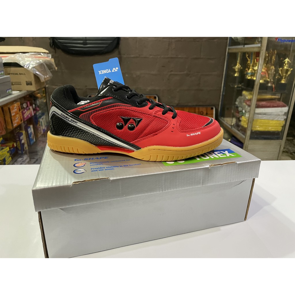 Sepatu Badminton YONEX COURT KING Series (Original) - Red Black