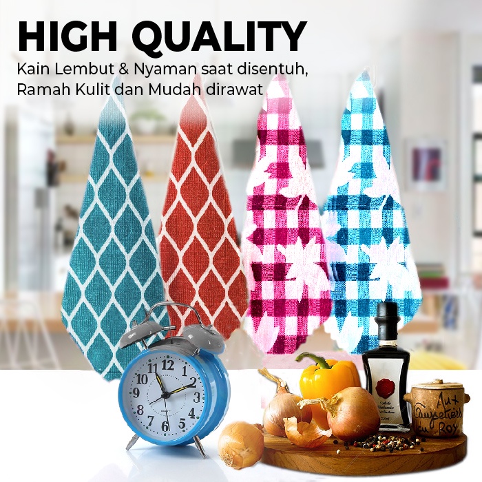 PROMO TERBARU Kain Lap Tangan Motif Handuk Serbaguna Sapu Tangan Bahan Halus Serbet Wash Towel (H22)