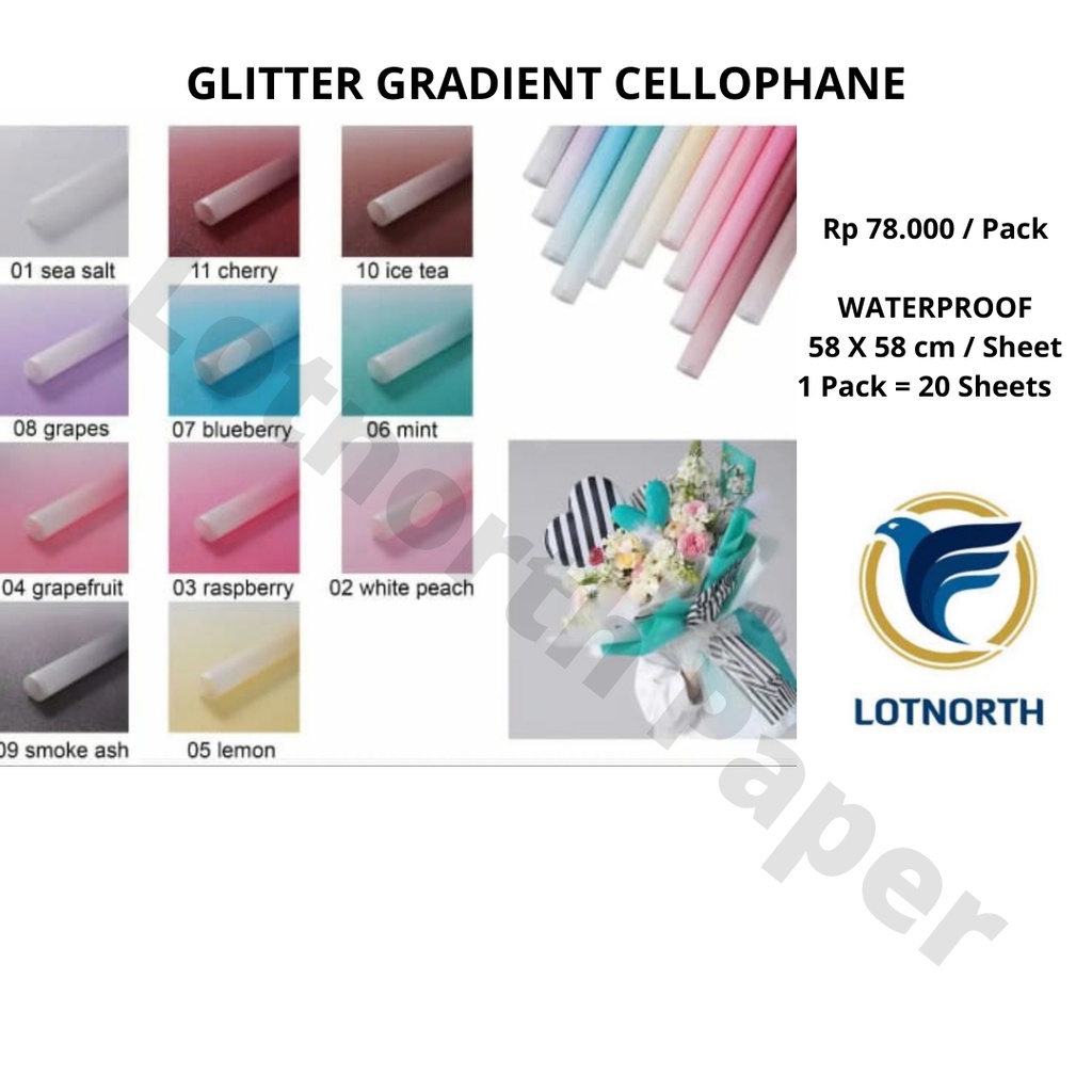 

GLITTER GRADIENT HOLOGRAM CELLOPHANE HIGH QUALITY WITH PREMIUM CELLOPHANE