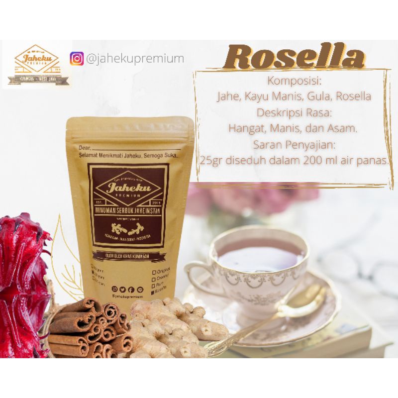 

(Promo) wedang jahe instan Premium - Jaheku Premium Varian Rosella - 250 gram