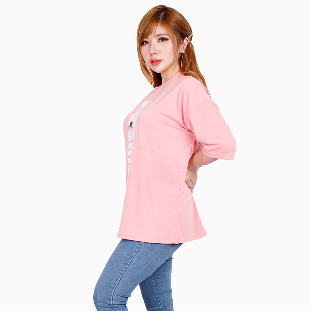 Kaos lengan tanggung wanita BIG Size model terbaru - XSHOP Agustine