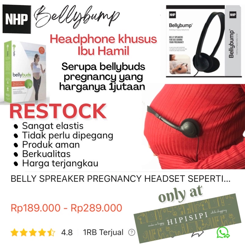 HEADPHONE KHUSUS IBU HAMIL SETARA BELLY BUDS PREGNANCY MERK NHP BELLYBUMP SPEAKER BUMIL LAGU KLASIK ROHANI ALQURAN MUROTAL 30 JUZZ FULL